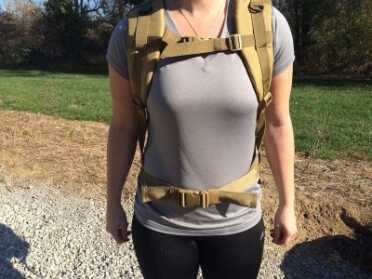 An Awesome Budget Pack — Exos-Gear Bravo Series Tactical Backpack The chest strap and the waist strap help to balance the load and secure the pack.
