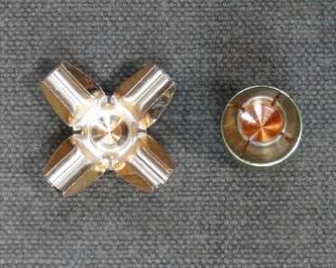 The 185-grain JHP example on the left was provided by Guncrafter Industries and is the result ofit being fired into ballistic gelatin at 1,200 fps. 