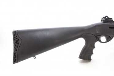 Hybrid Pump/Semi-Auto Scattergun? The TriStar TEC-12—Full Review. The stock of the TEC-12 has a rubberized, finger-groove-pattern pistol grip attached.