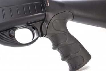 Hybrid Pump/Semi-Auto Scattergun? The TriStar TEC-12—Full Review. The manual safety of the TEC-12 is located in the forward portion of the triggerguard.