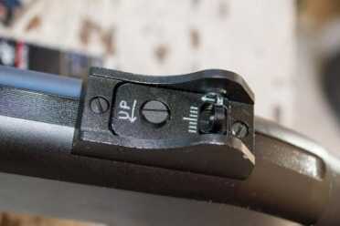 4 MSRP Stevens 320 20-Gauge Pump Home Defense Gun - Full Review The rear sight is also well-protected and is fully adjustable for windage and elevation.