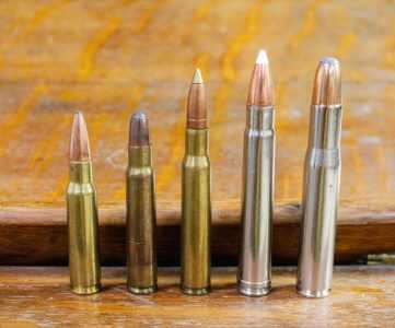 Brothers In Arms: Understanding Famous Ammo Family Trees The proud parents of so many great cartridges. L-R .308 Win., 8x57mm Mauser, .30-06 Springfield, .375 H&H Magnum, .404 Jeffery.