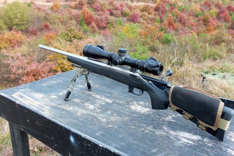 The rifle offers extreme value with features like a side-bolt release, aluminum trigger guard and a threaded muzzle. 