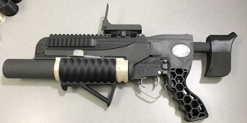 RAMBO: 3D-Printed 40mm Grenade Launcher Fires 3D-Printed Ammo RAMBO: 3D-Printed 40mm Grenade Launcher Fires 3D-Printed Ammo