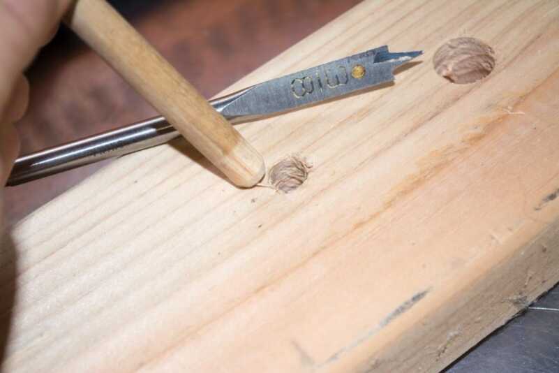 Reloading: To Crimp or Not to Crimp, That is the Question If we want to "seat" this wooden dowel so that it doesn't move in or out, drilling a slightly smaller hole will do the trick.