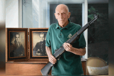 WWII Marine Reunited with M1 Garand after 73 years WWII Marine Reunited with M1 Garand after 73 years