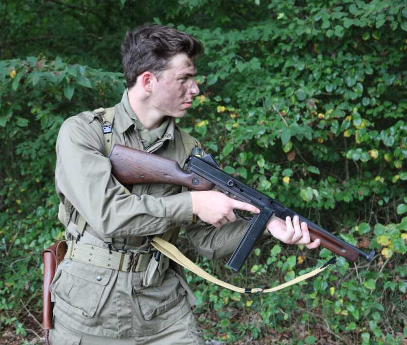 Thompson submachine gun magazine changes helped Leonard Funk stay in the fight