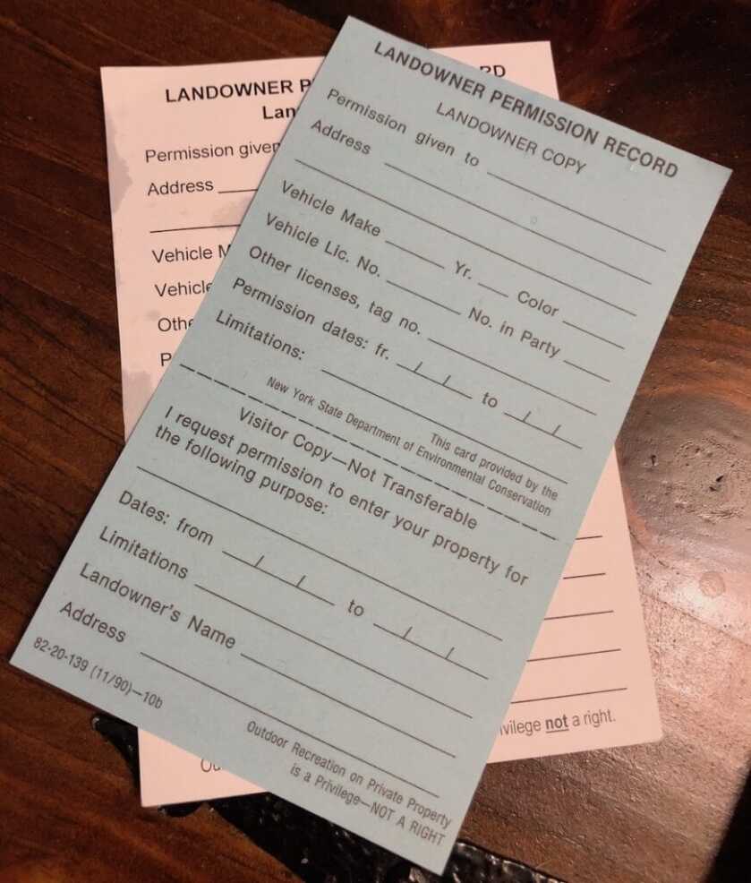 Hunting on Private Land? Get Your Landowner Permission Slip Signed! Hunting on Private Land? Get Your Landowner Permission Slip Signed!