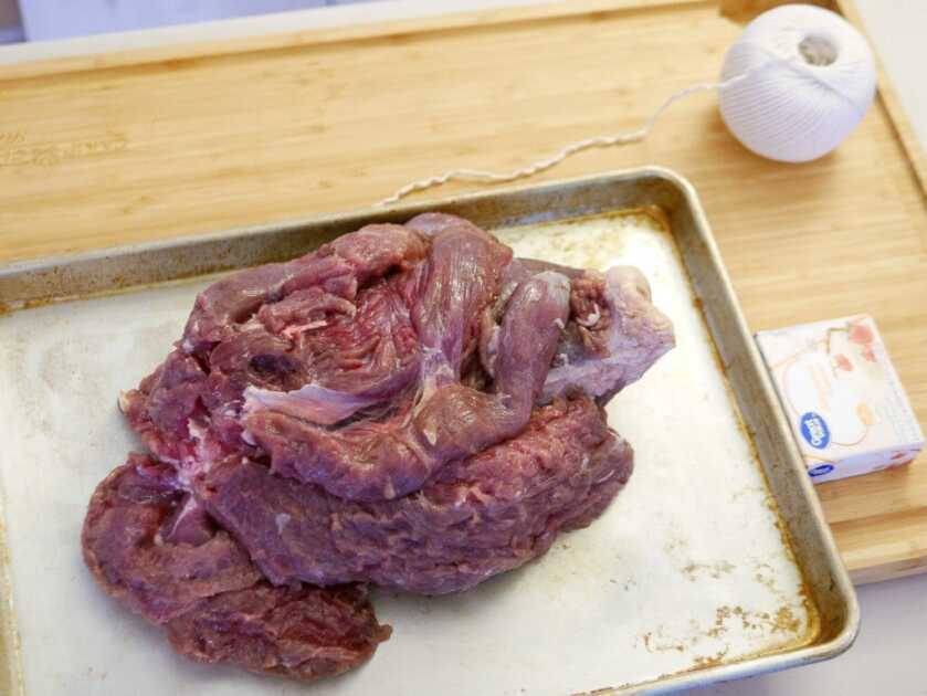 Simple Gourmet: Smoked Bear Ham Trimmed black bear leg meat after brining for smoked bear ham