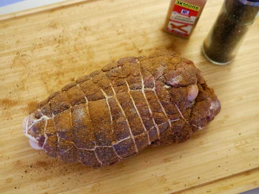 Simple Gourmet: Smoked Bear Ham Smoked bear ham coated with black pepper cinnamon and brown sugar before smoking