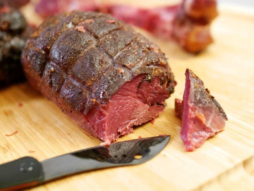 Simple Gourmet: Smoked Bear Ham Finished smoked bear ham made from black bear wild game meat