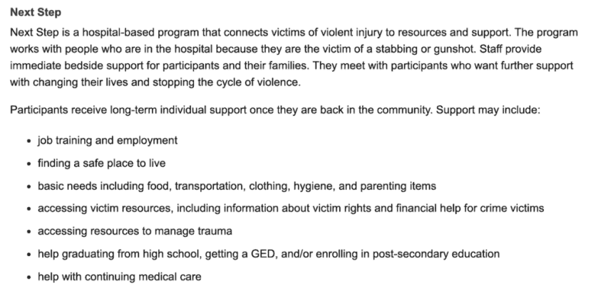 Curbing Violence w/o Infringing on 2A Rights: The 'Next Step' Program Curbing Violence w/o Infringing on 2A Rights: The 'Next Step' Program