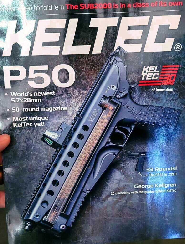 Very Real-Looking Flyer for KelTec 'P50' 5.7x28mm FN P90-Mag Pistol Surface Very Real-Looking Flyer for KelTec 'P50' 5.7x28mm FN P90-Mag Pistol Surface