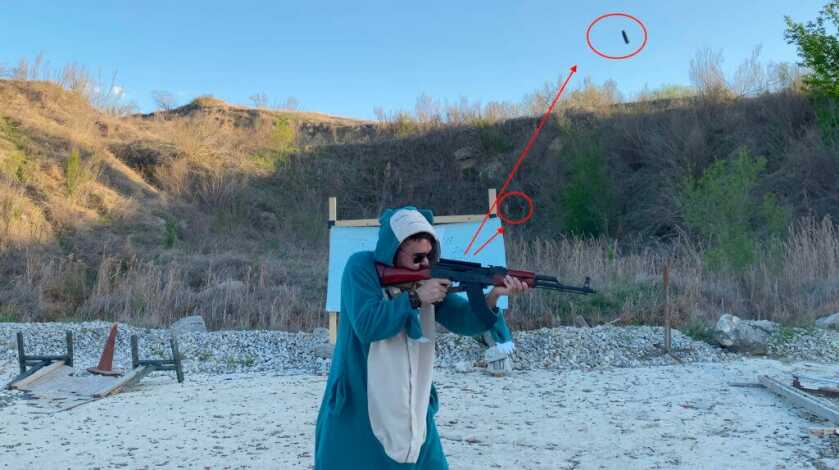 While generally not uncommon to AKs, the RAK-47 C-L was comically over-gassed, launching casings 20-30 yards away.