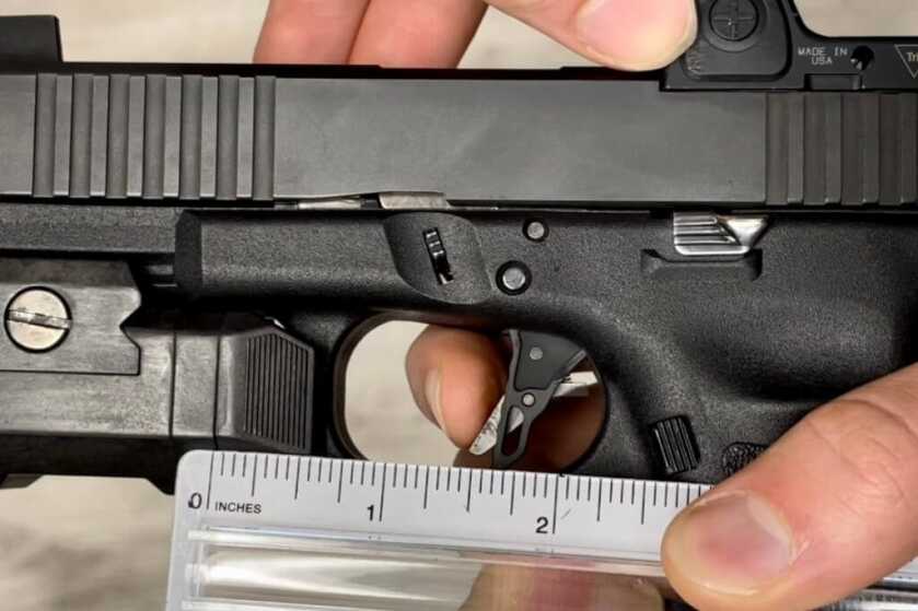 Velocity Glock 19 Trigger by Killer Innovations Killer Innovations Velocity Glock Trigger measured for travel
