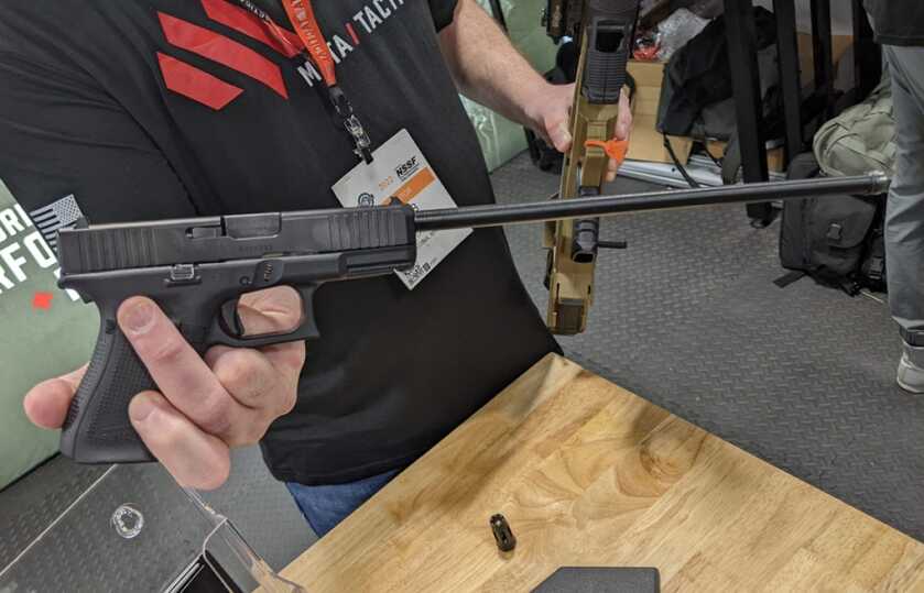 World’s First Bullpup Style Pistol-to-Rifle Conversion Kit from Meta Tactical – SHOT Show 2022 World’s First Bullpup Style Pistol-to-Rifle Conversion Kit from Meta Tactical – SHOT Show 2022