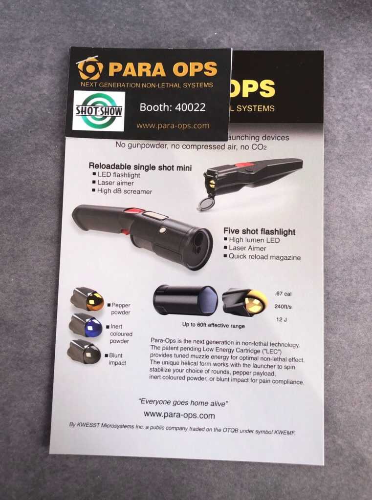 Para Ops Flashlight Shoots Low Energy, Non-Lethal Projectiles for 'Pain Compliance' — SHOT Show 2022 Para Ops Flashlight Shoots Low Energy, Non-Lethal Projectiles for 'Pain Compliance' — SHOT Show 2022