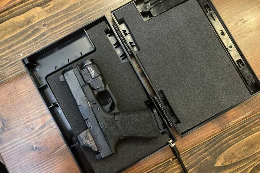 Secure handgun storage with StopBox Secure handgun storage with StopBox