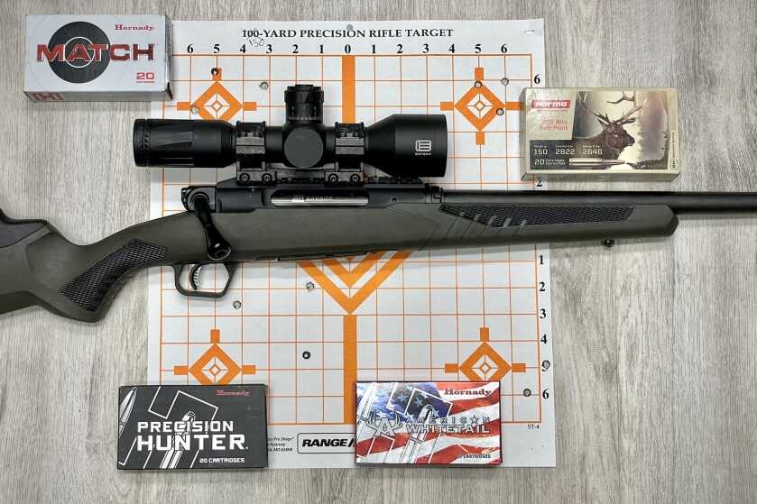 Savage Impulse Hog Hunter .308 Winchester accuracy groups shot from 150 yards