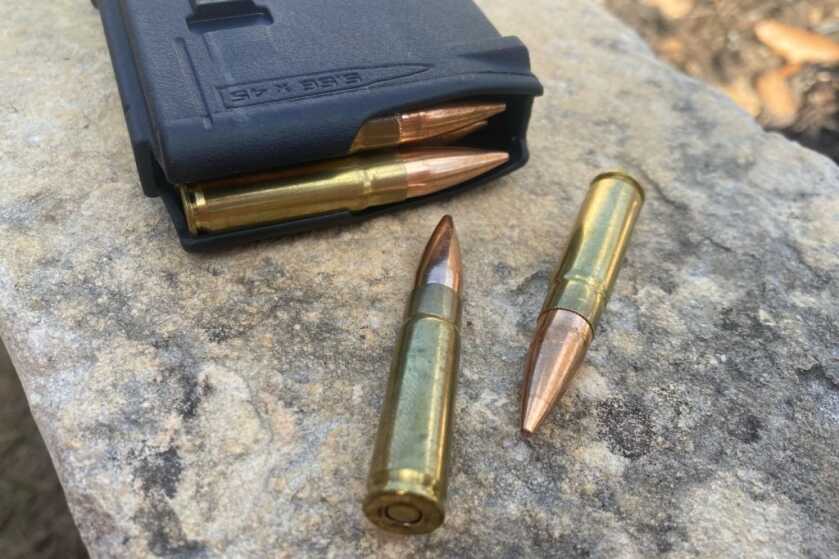 Ruger American Ranch 300 BLK: Quiet by Design 300 BLK cartridges loaded in a standard 5.56 AR magazine for the Ruger American Ranch Rifle