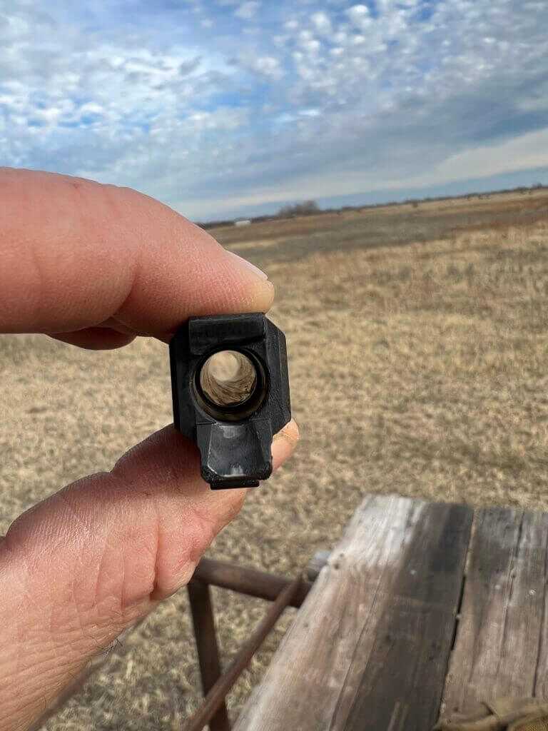 H&K VP9B barrel showing polygonal rifling