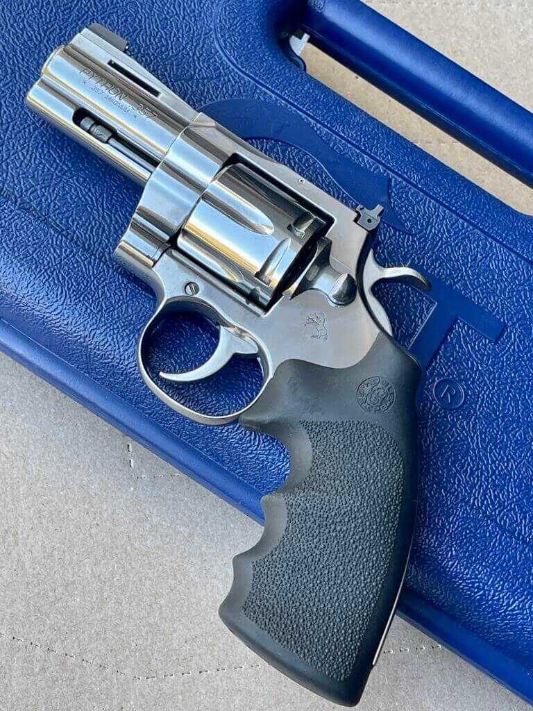 Perfecting the Colt Python Colt Python 3 inch upgraded with Harrison Snake Sights and Hogue stocks