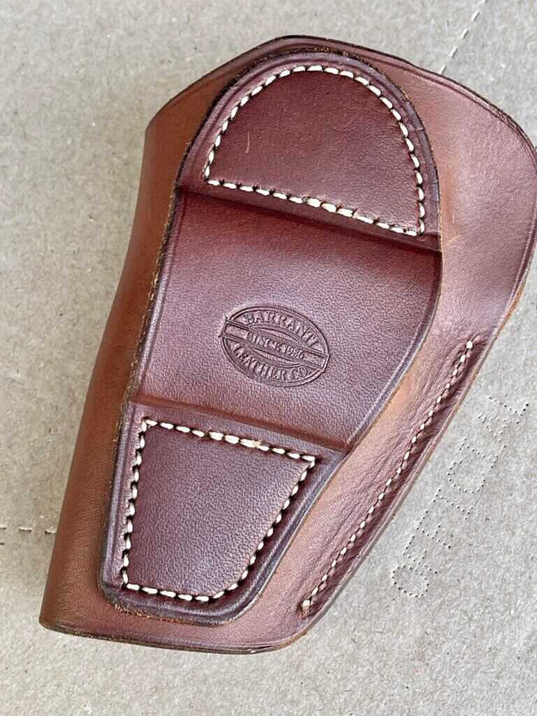 Perfecting the Colt Python Barranti Chairman holster stitching and leather detail for Colt Python