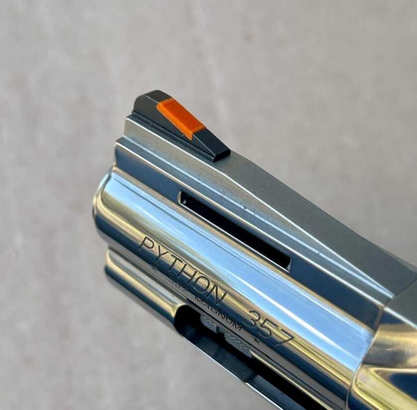 Perfecting the Colt Python Factory ramped front sight on the Colt Python 3 inch revolver