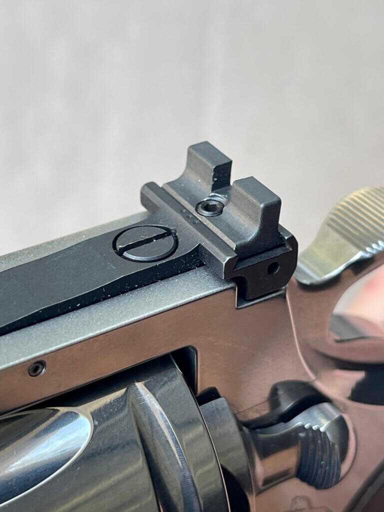 Perfecting the Colt Python Harrison rear sight installed on Colt Python for improved sight picture