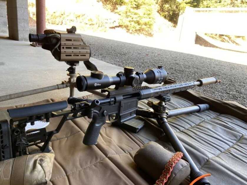 200-yard sub-MOA target group fired while zeroing the InfiRay BOLT TH50C thermal scope