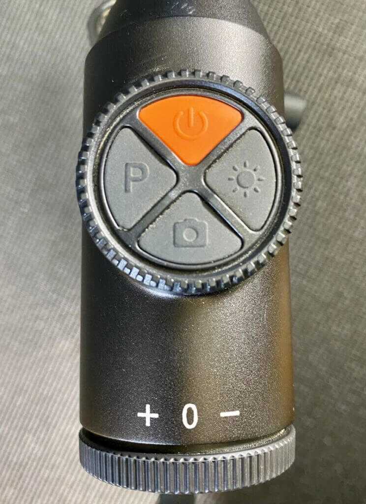 Rear eyepiece and control layout of the InfiRay BOLT TH50C thermal riflescope