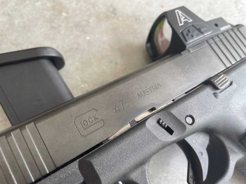 1 - Glock G47 MOS: More Of The Same, Yet Different Glock G47 roll mark.