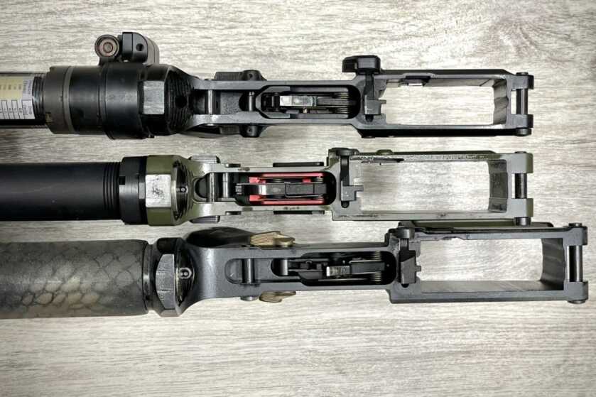 Project “Rogue” - POF Rogue Sub-6lb AR10 Review! From top to bottom: standard AR15 lower, POF Rogue lower, standard DPMS AR10 lower