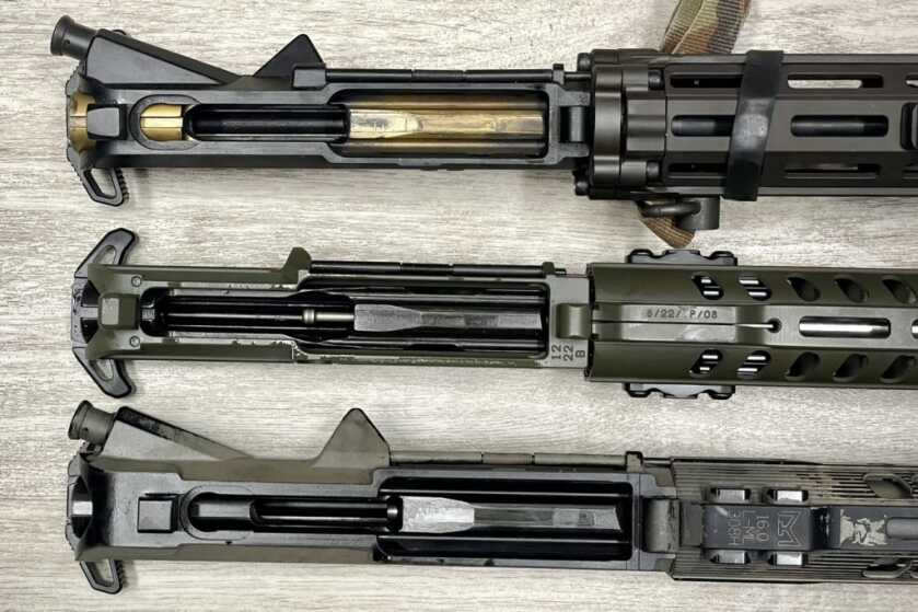 Project “Rogue” - POF Rogue Sub-6lb AR10 Review! From top to bottom: standard AR15 upper, POF Rogue upper, standard DPMS AR10 upper