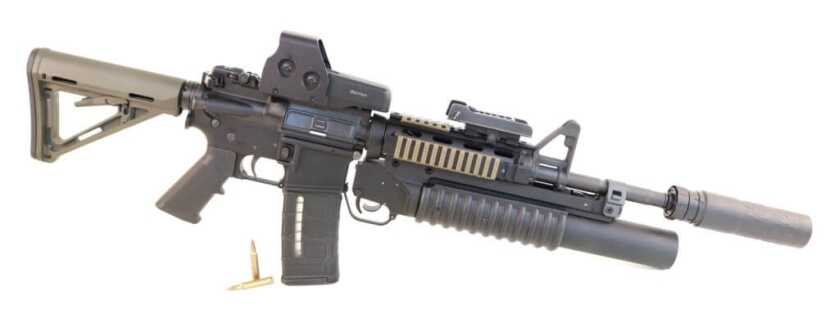 AR-15 with grenade launcher