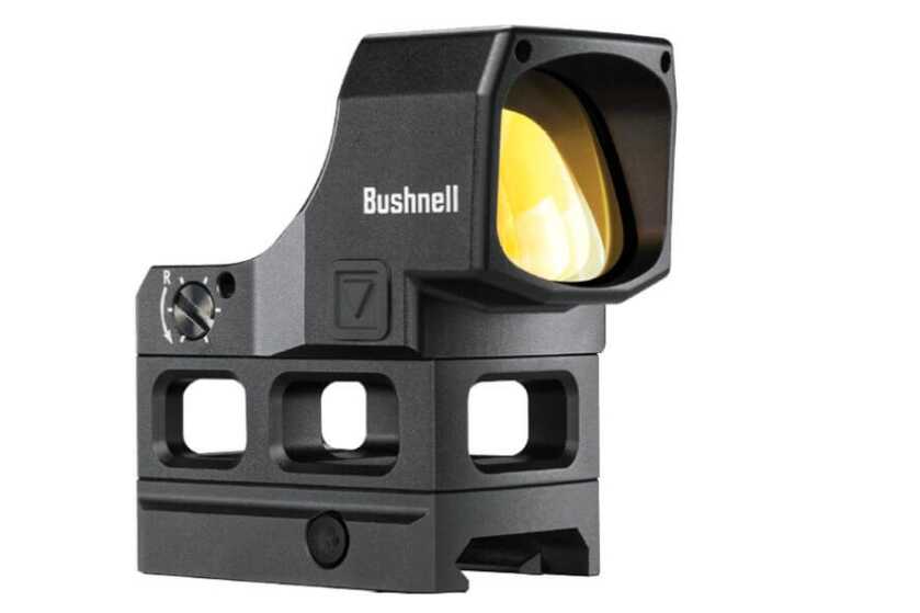 Picatinny mount and riser both being used, photo from Bushnell's website