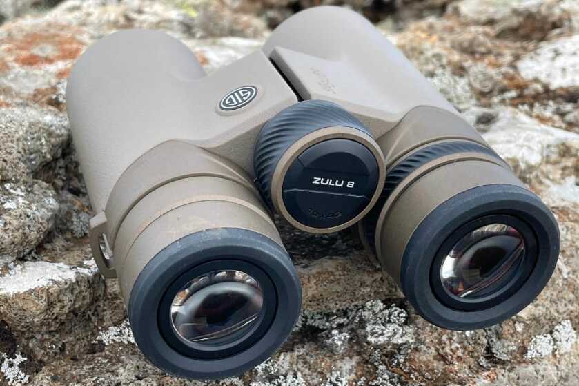 2 - Nature Observation: Sig ZULU8 HDX 10x42 Binocular Review SIG SAUER ZULU8 HDX Binoculars focus ring angle on lava rock