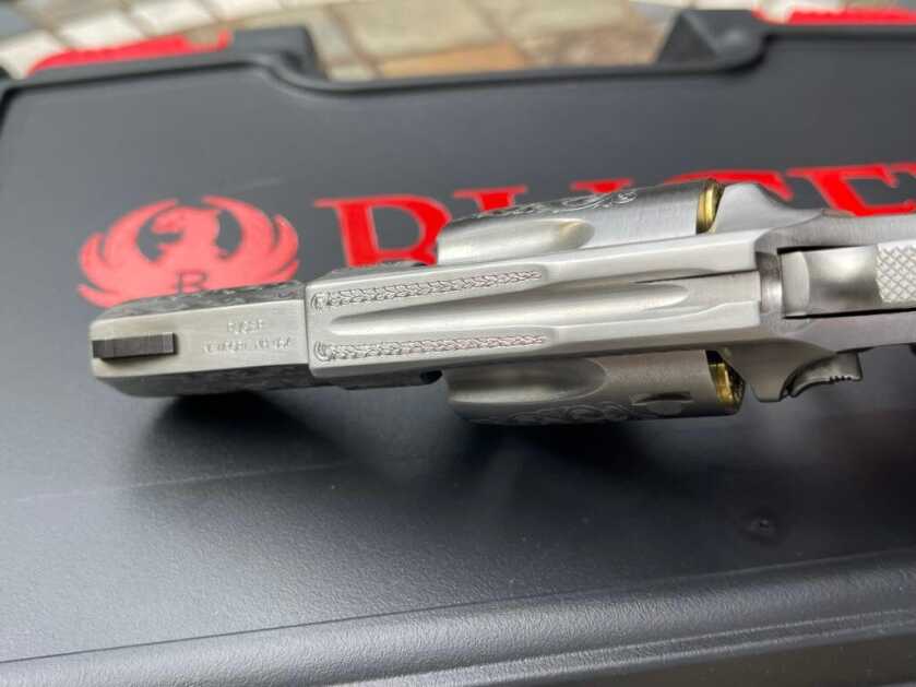 Ruger’s Classy SP101 TALO Special Top view of the TALO SP101 and its sights