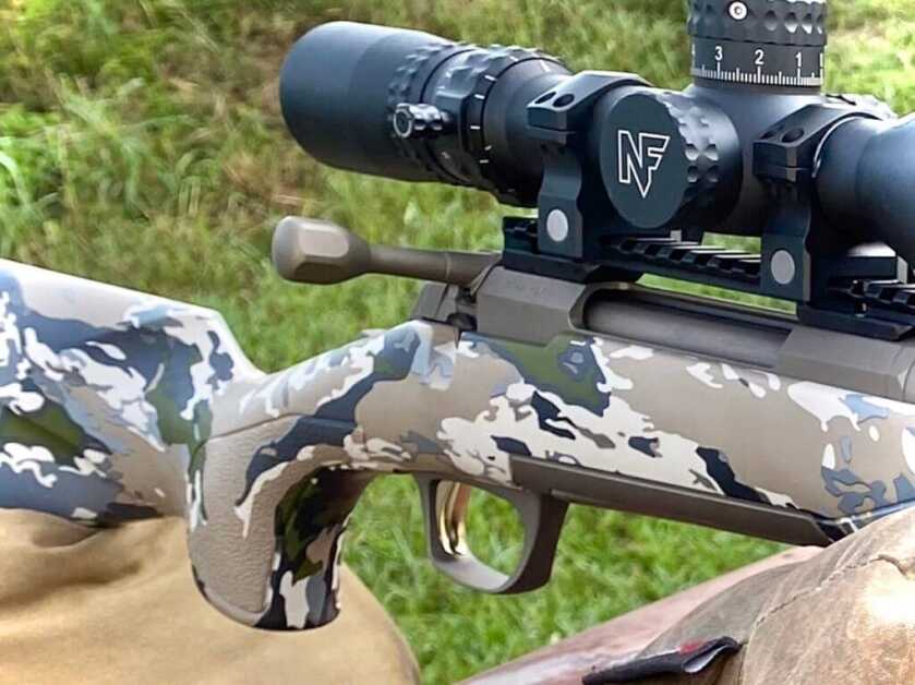 Browning X-Bolt Speed SR 7mm PRC showing its 60-degree bolt lift and scope clearance