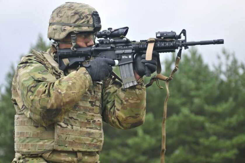3 - The Best Modern Combat Proven Handguns, Shotguns, and Rifles U.S. Army man shooting M4