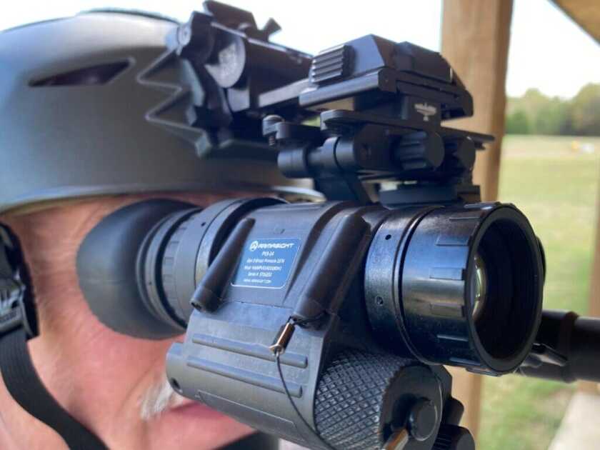 3 -- Small but Powerful: Armasight’s Sidekick 320 Thermal Handheld Armasight’s Sidekick 320 Thermal Handheld mounted on helmet