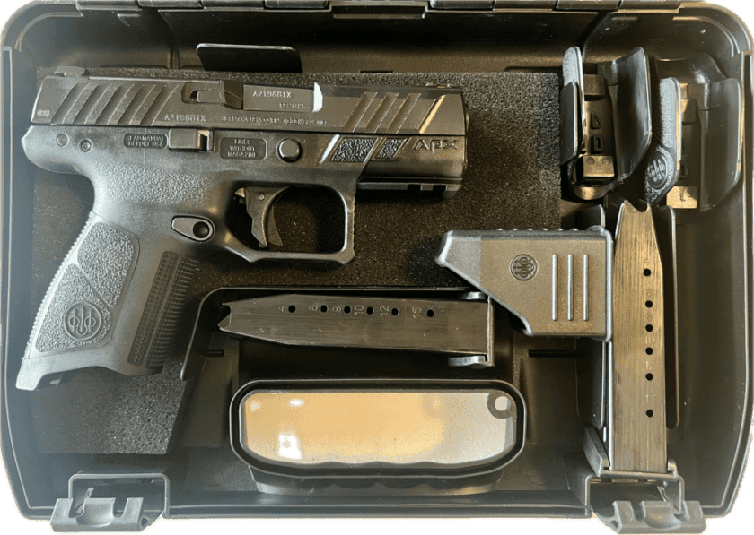 Beretta APX A1 contents in the case