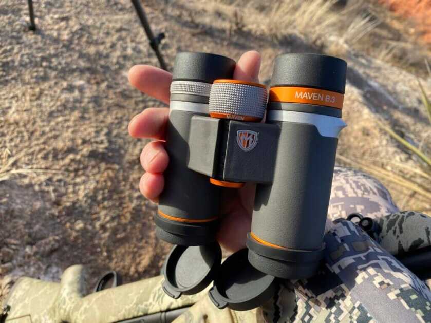 3 -- Go Small or Go Home! Maven’s Compact B.3 Binoculars Are Superstars Maven b.3 binos in palm of hand