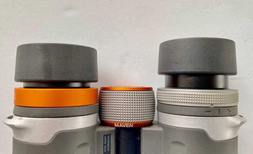 3 -- Go Small or Go Home! Maven’s Compact B.3 Binoculars Are Superstars Knobs and lenses on binoculars