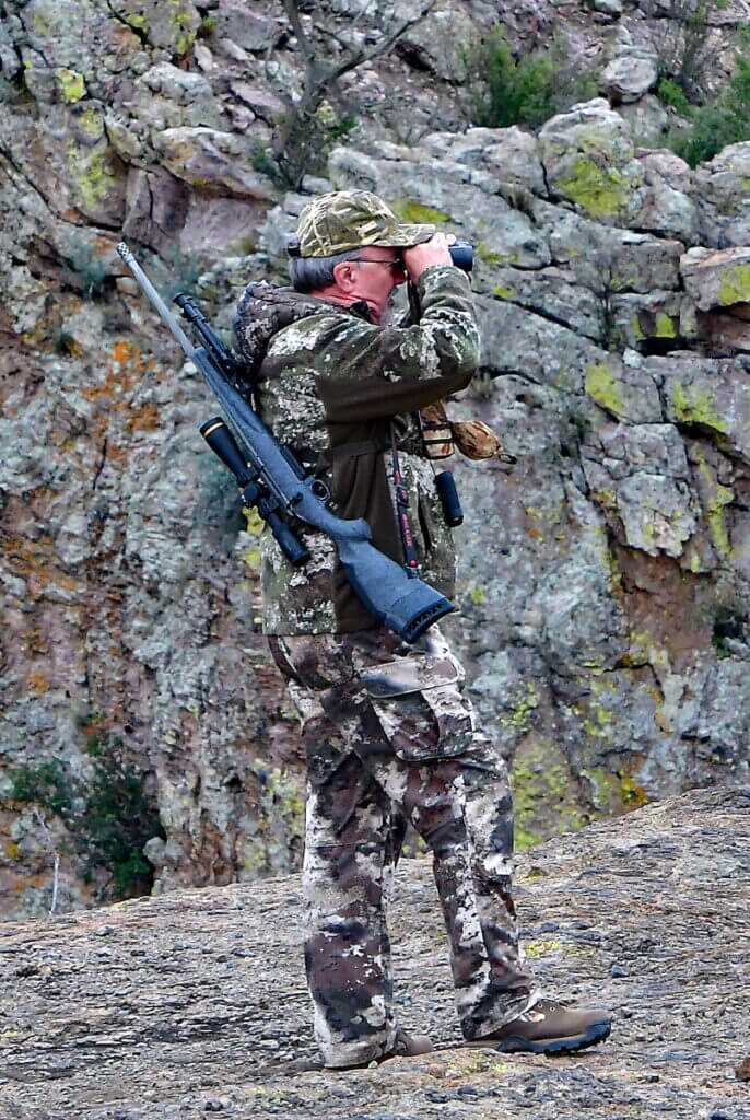 3 - Field Tested: Ruger’s New American Gen 2 Rifle Author hunting with Ruger American Gen 2 rifle in west Texas.