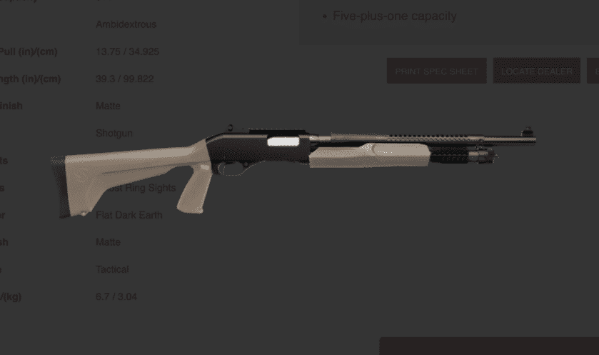The Savage 320 Tactical FDE.