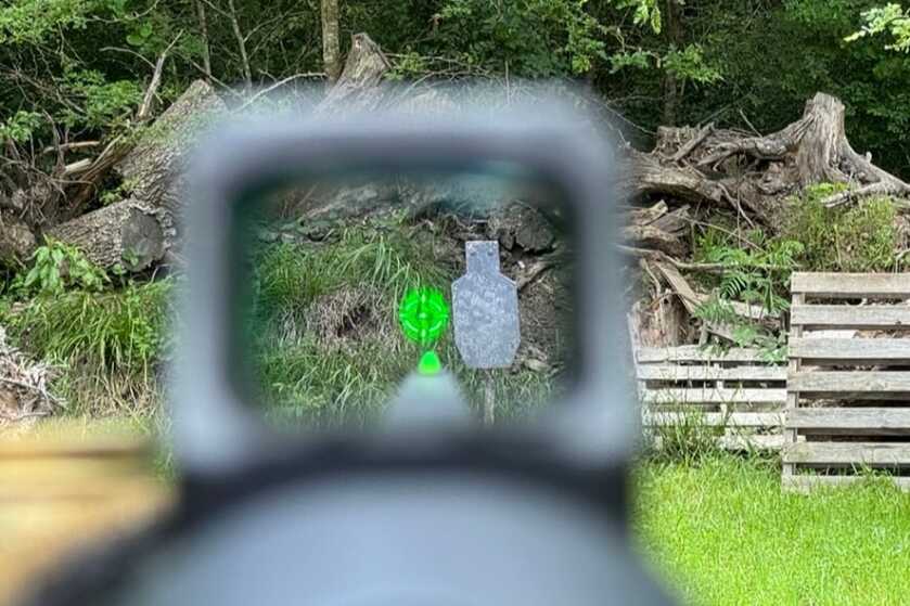 The green light you can see through the Holosun SCS Carry