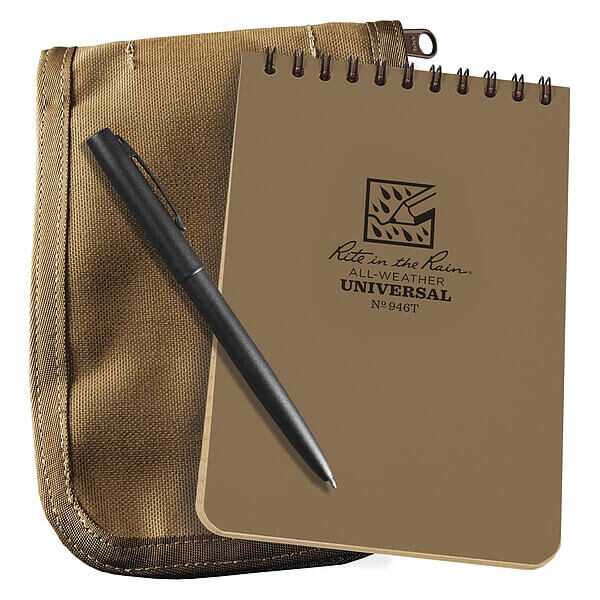 notebook for recording shooting performance 