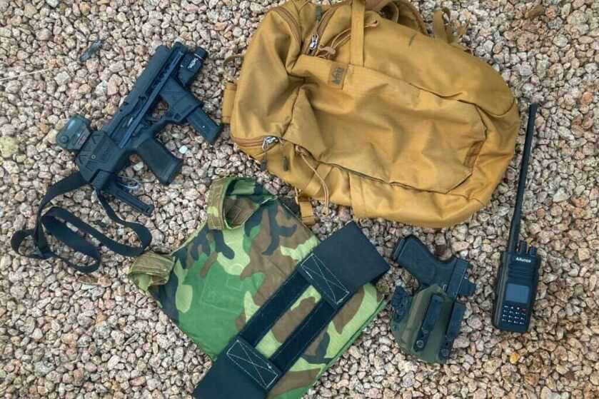 Flux Raider X with Streamlight TLR-7 HL-X and other outdoor gear