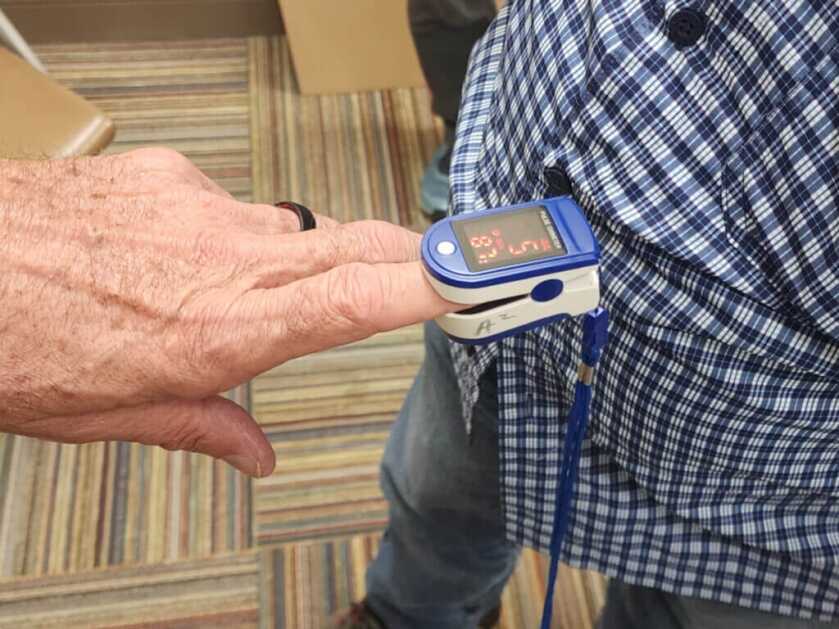 pulse oximeter reading